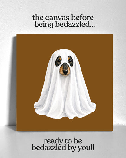 Spooky Dachshund Bedazzle Canvas Kit