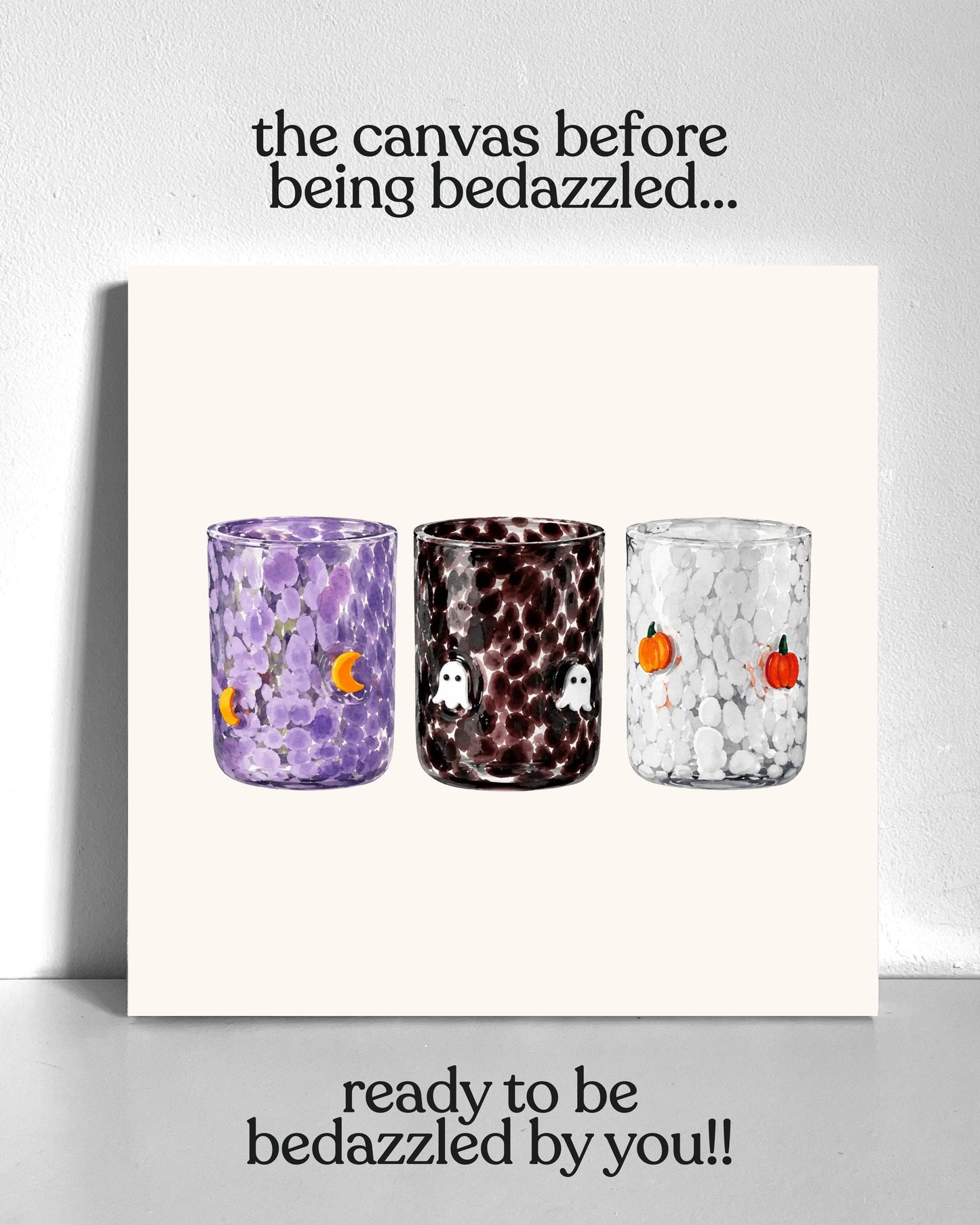 Aesthetic Spooky Glasses Bedazzle Canvas Kit