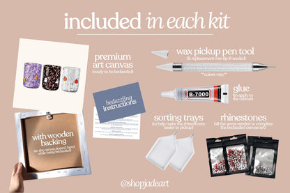 Aesthetic Spooky Glasses Bedazzle Canvas Kit
