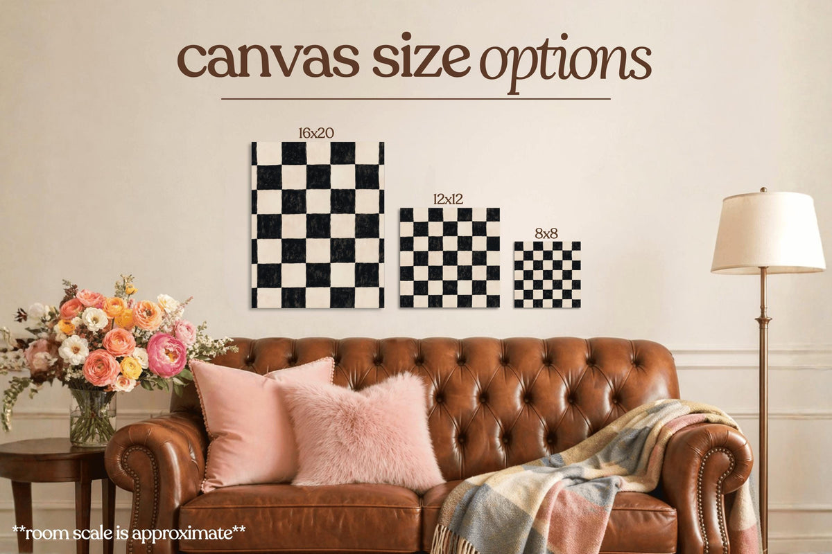 Checkered Bedazzle Canvas Kit