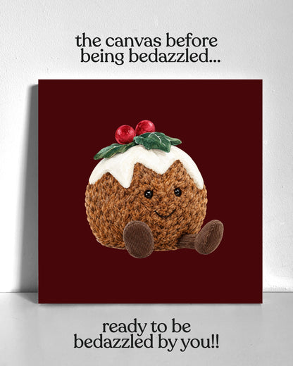 Christmas Pudding Bedazzle Canvas Kit