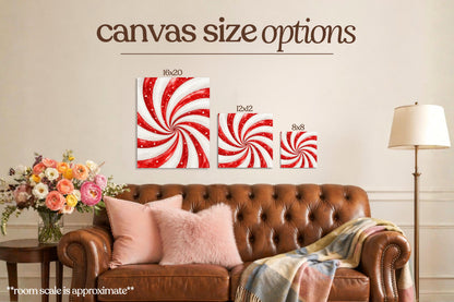 Candy Cane Swirl Bedazzle Canvas Kit