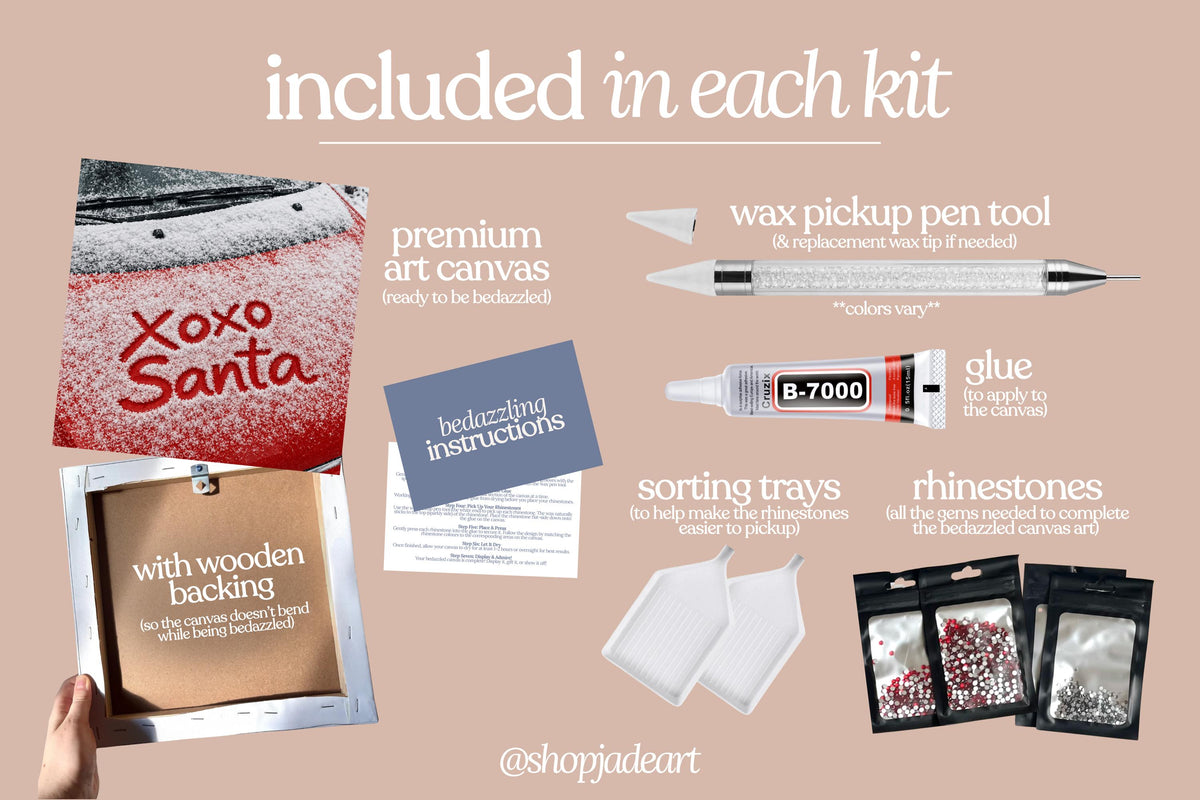 XoXo Santa Bedazzle Canvas Kit