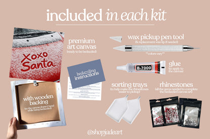 XoXo Santa Bedazzle Canvas Kit