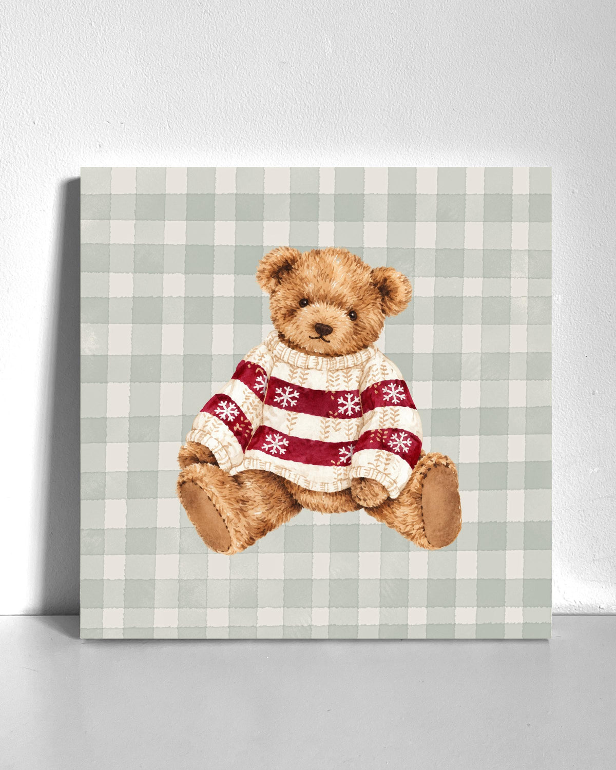 Winter Teddy Bear Bedazzle Canvas Kit