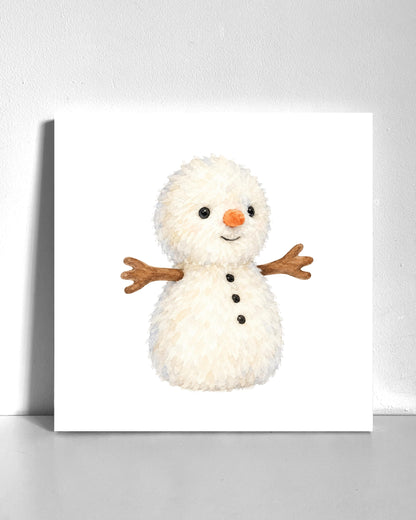 Snowman Plushie Bedazzle Canvas Kit