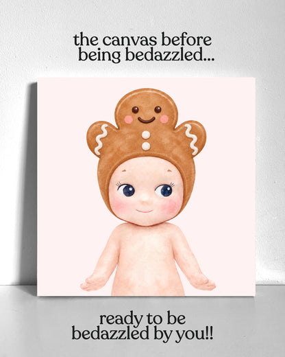 Gingerbread Sonny Bedazzle Canvas Kit