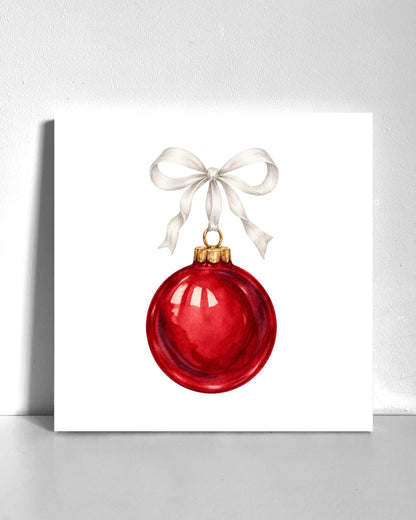 Red Ornament Bedazzle Canvas Kit