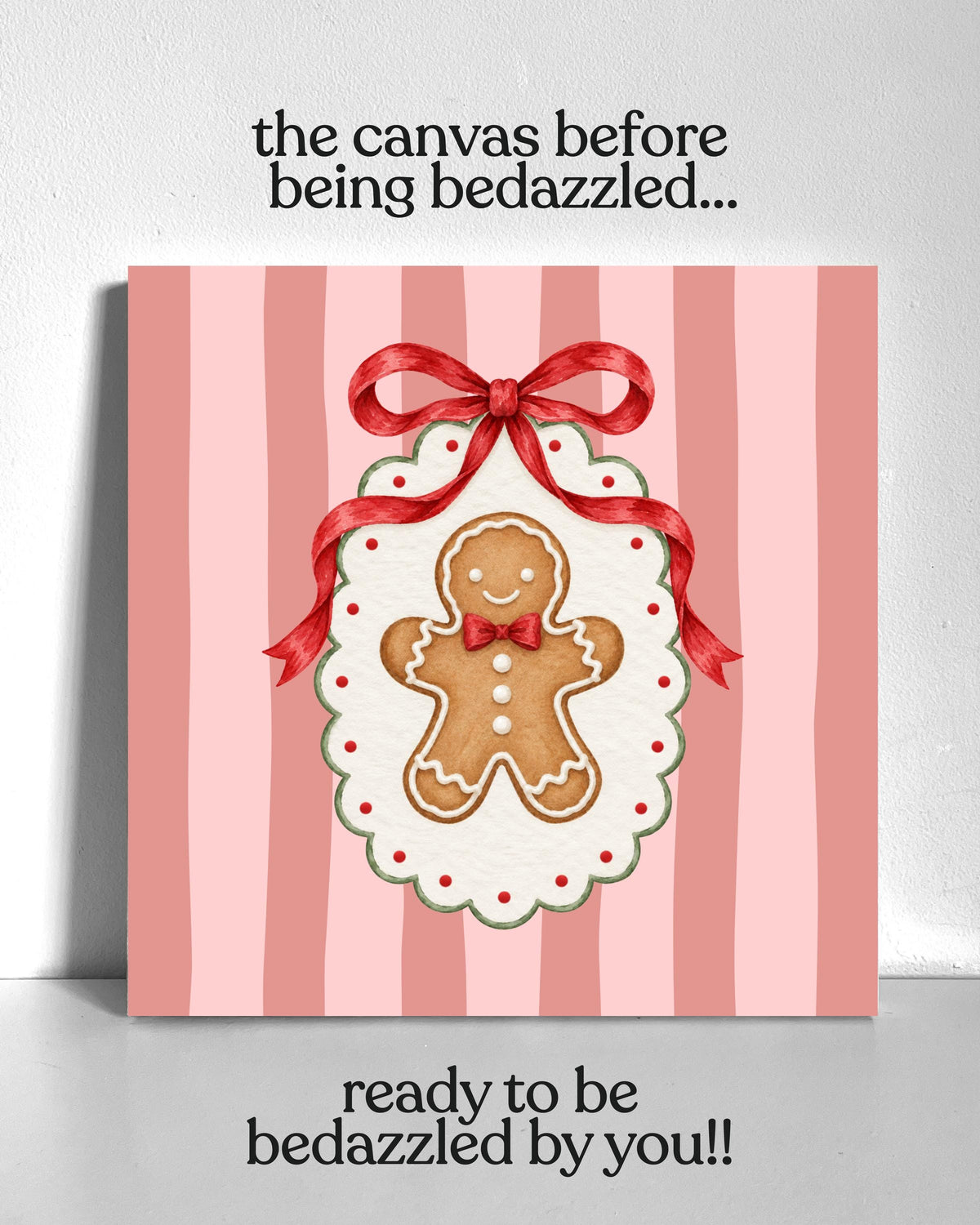 Traditional Gingerbread Bedazzle Canvas Kit