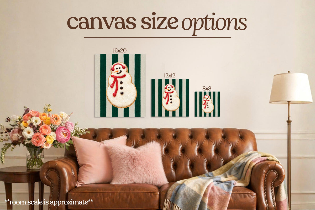 Snowman Cookie Bedazzle Canvas Kit