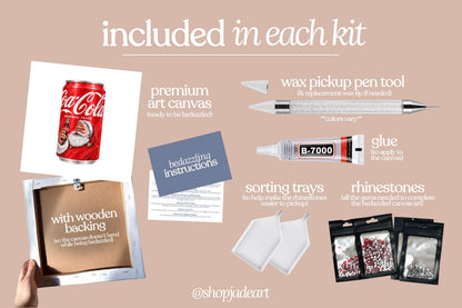 Santa Soda Bedazzle Canvas Kit