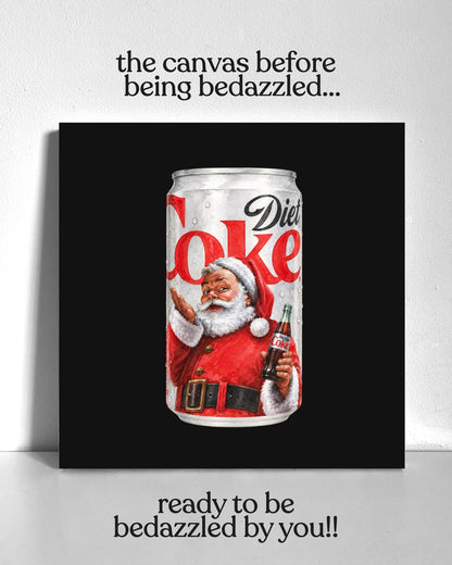 Santa Diet Cola Bedazzle Canvas Kit