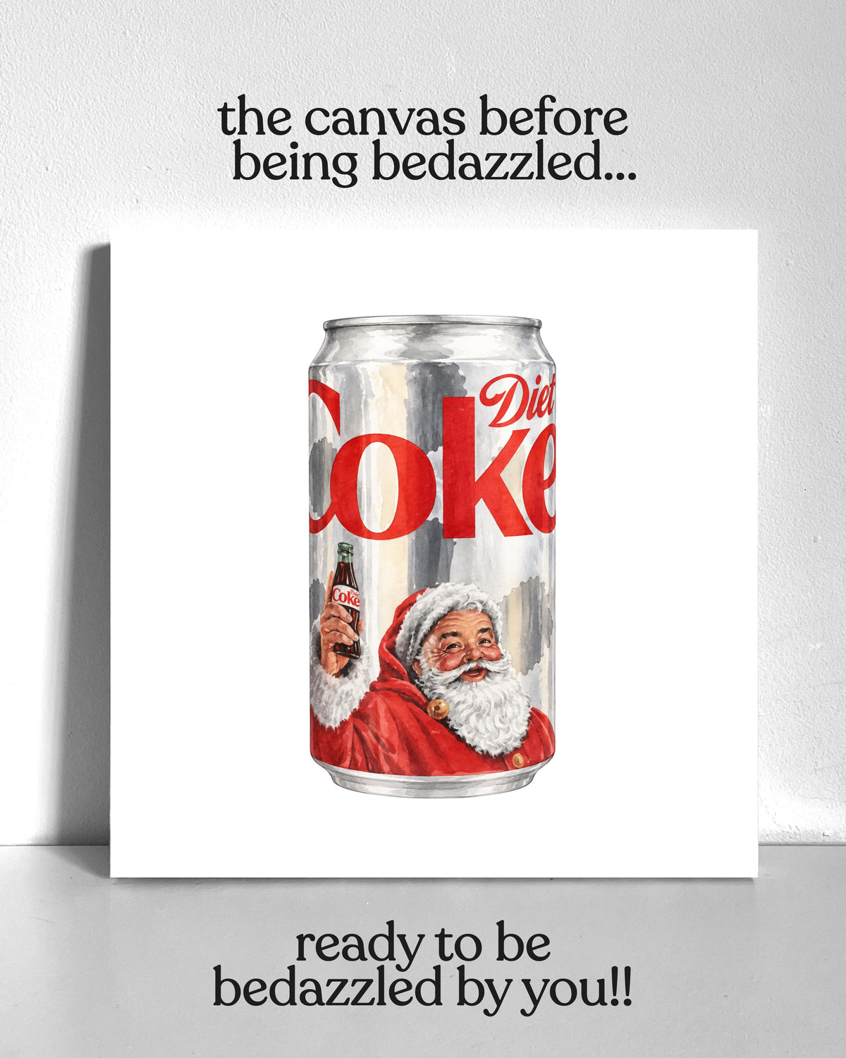 Christmas Diet Cola Bedazzle Canvas Kit