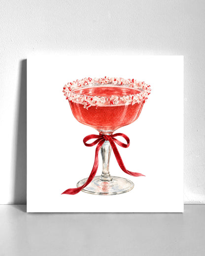 Candy Cane Mocktail Bedazzle Canvas Kit