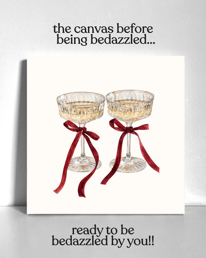 Fancy Holiday Drinks Bedazzle Canvas Kit