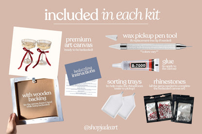Fancy Holiday Drinks Bedazzle Canvas Kit