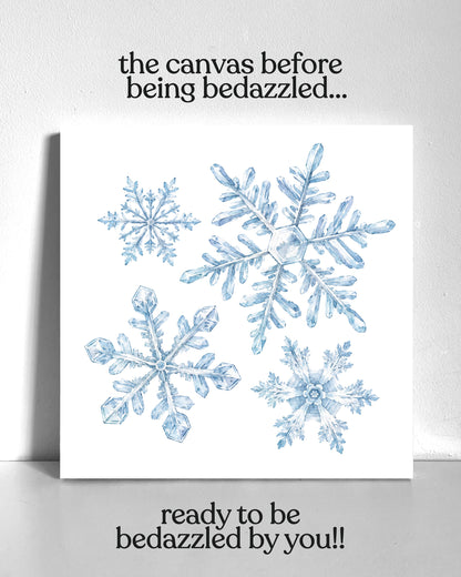 Snowflakes Bedazzle Canvas Kit