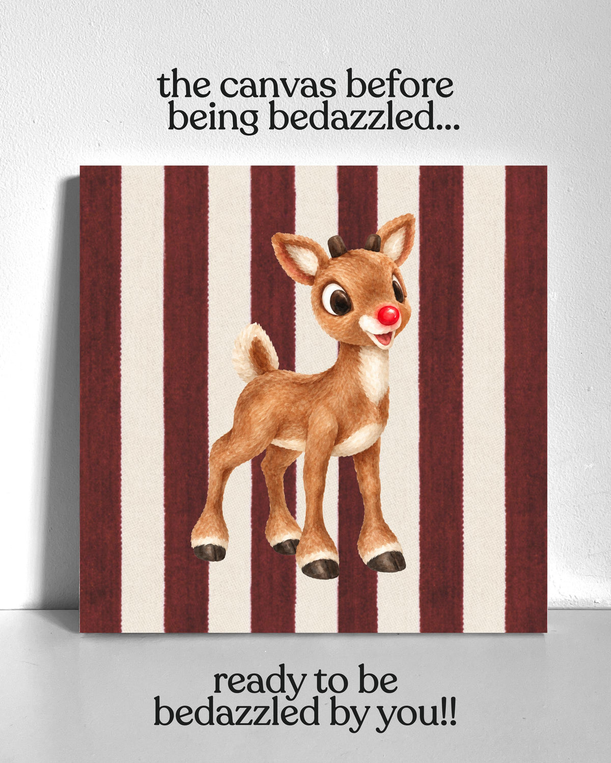 Rudolph Bedazzle Canvas Kit