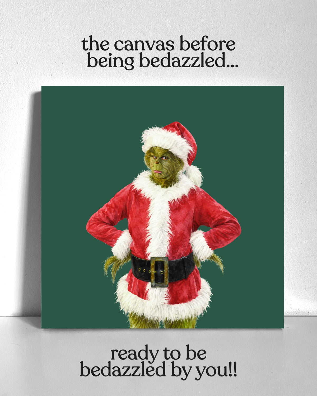 Grinch Bedazzle Canvas Kit