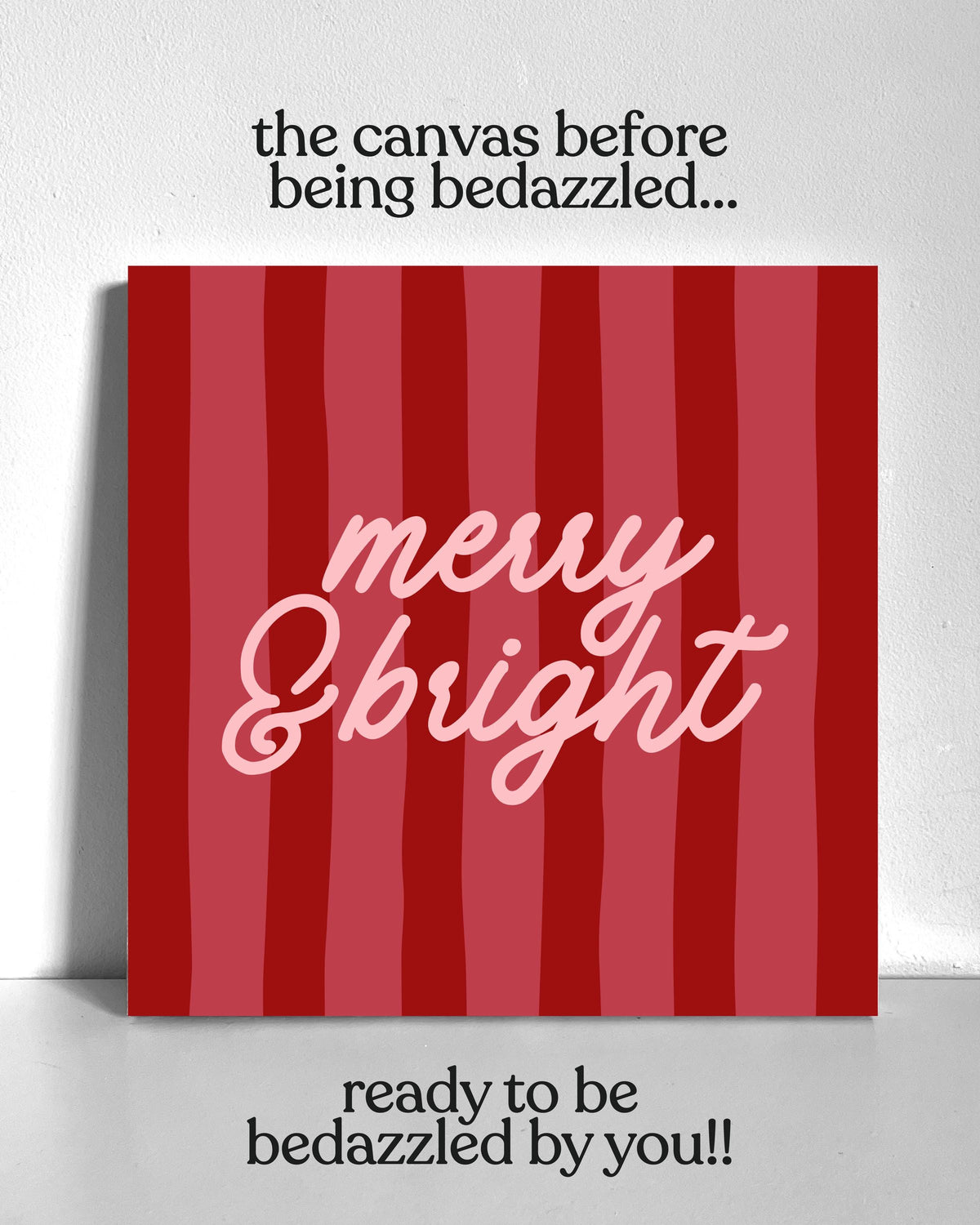 Merry & Bright Bedazzle Canvas Kit