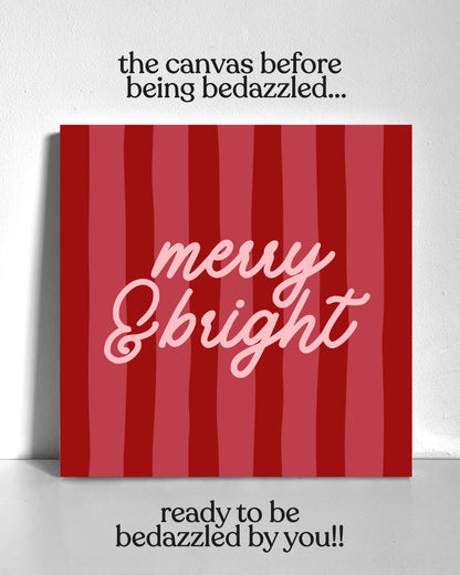 Merry & Bright Bedazzle Canvas Kit