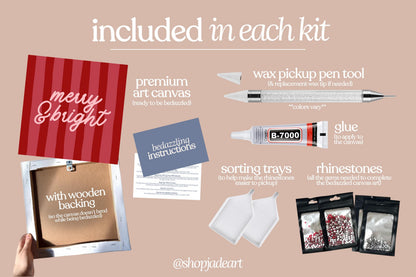 Merry & Bright Bedazzle Canvas Kit
