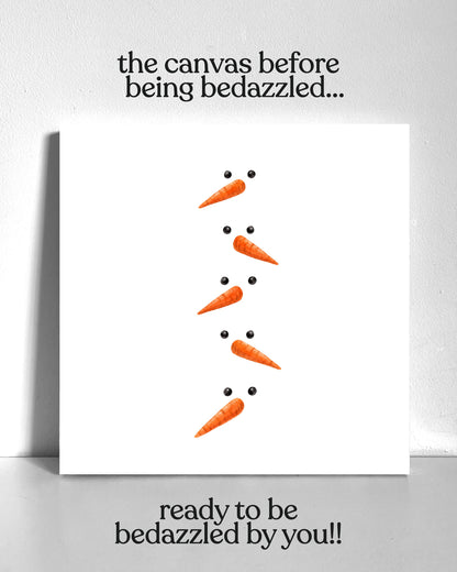 Minimalist Snowman Bedazzle Canvas Kit