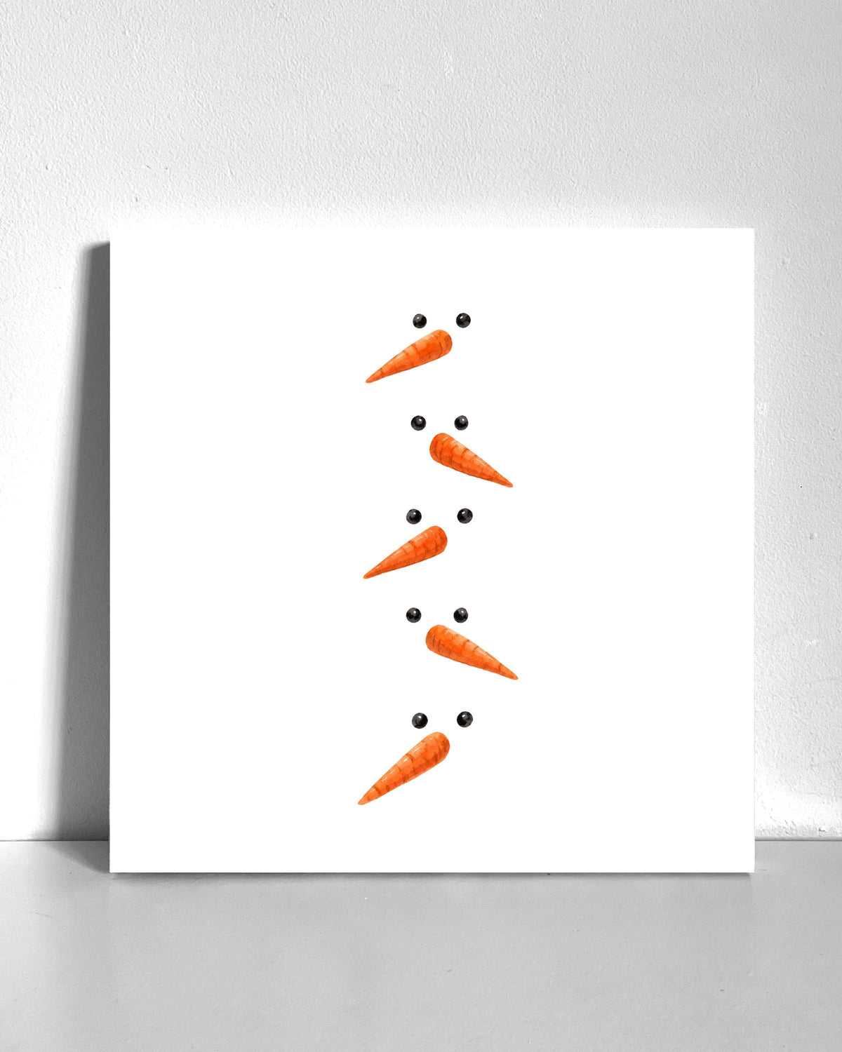 Minimalist Snowman Bedazzle Canvas Kit