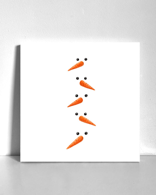 Minimalist Snowman Bedazzle Canvas Kit
