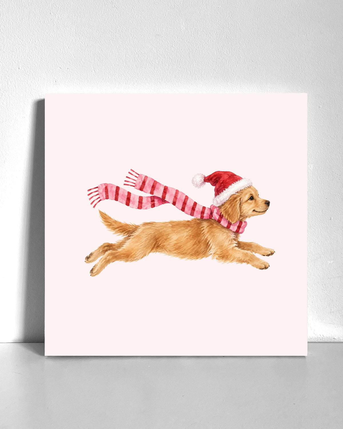 Winter Golden Retriever Bedazzle Canvas Kit