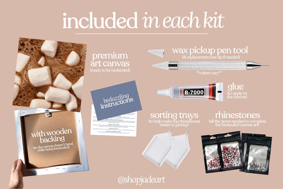 Hot Chocolate Bedazzle Canvas Kit
