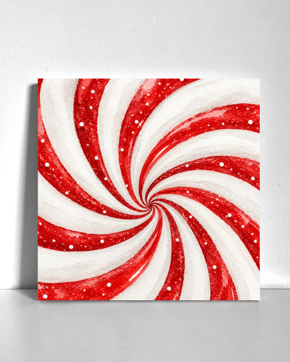 Candy Cane Swirl Bedazzle Canvas Kit