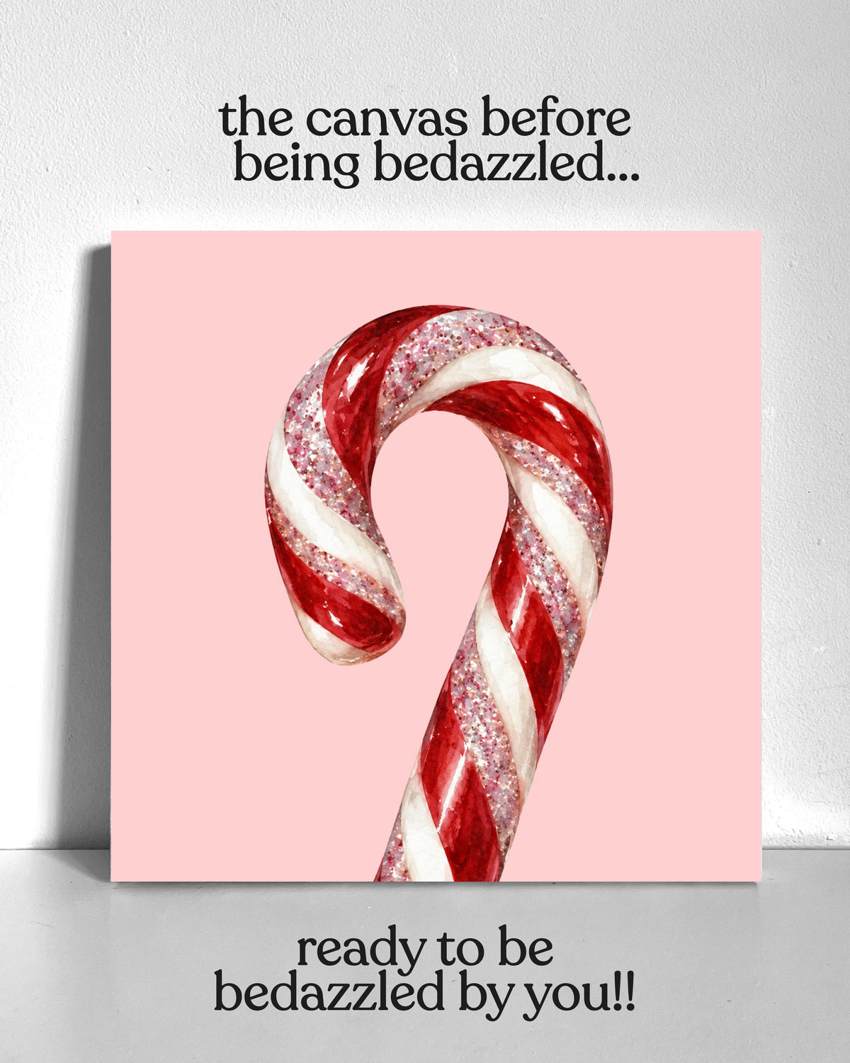 Candy Cane Bedazzle Canvas Kit