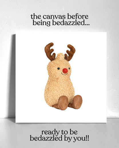 Christmas Peanut Plushie Bedazzle Canvas Kit