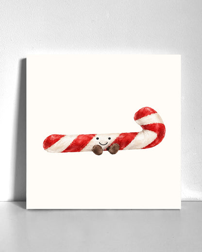 Candy Cane Plushie Bedazzle Canvas Kit