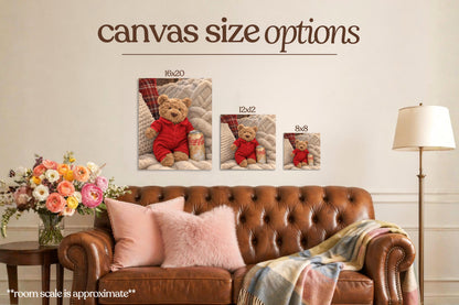 Christmas Bear Bedazzle Canvas Kit