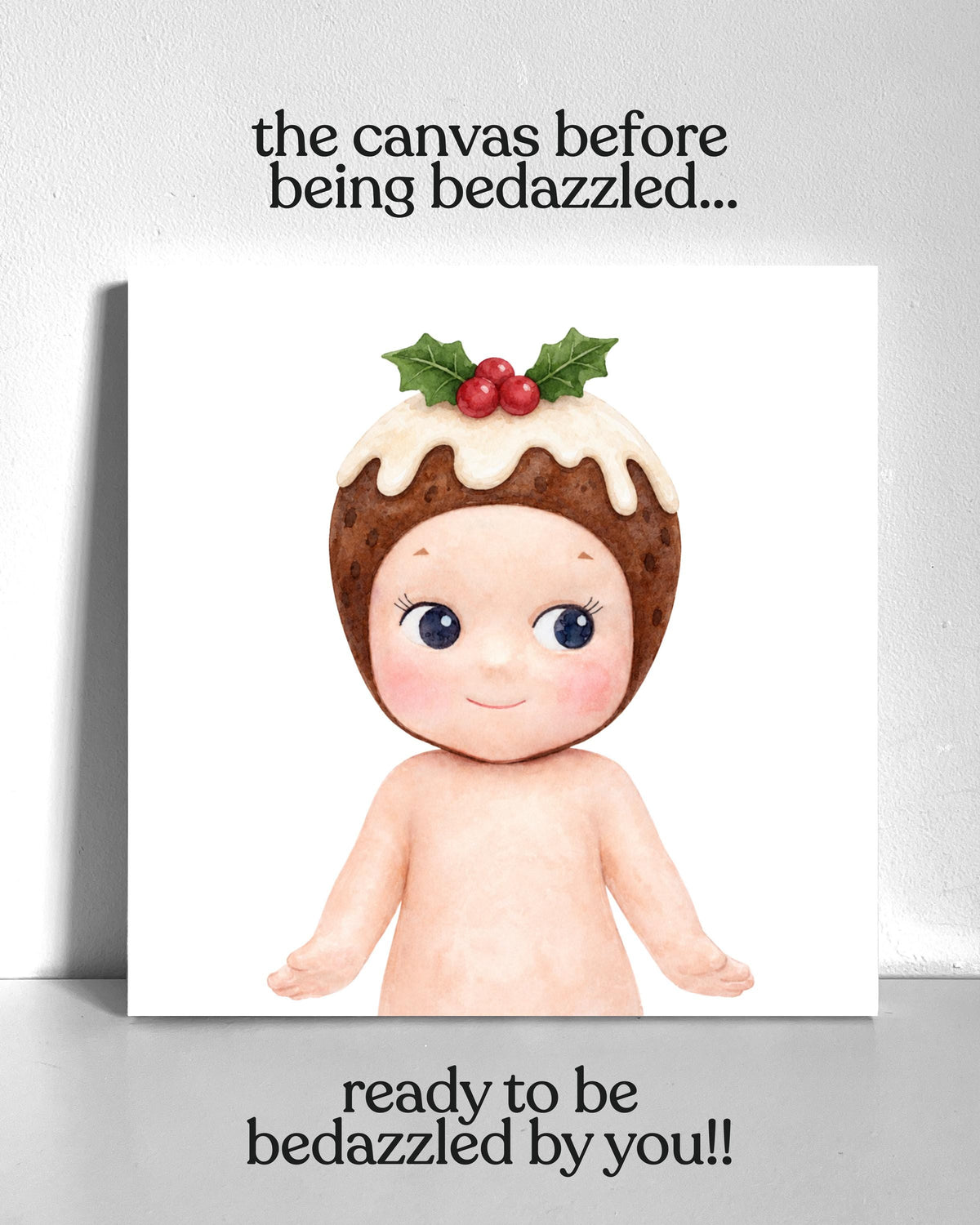 Christmas Pudding Sonny Bedazzle Canvas Kit