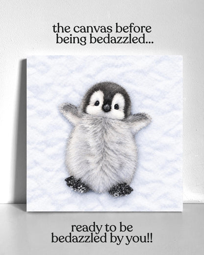 Penguin Bedazzle Canvas Kit