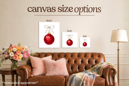 Red Ornament Bedazzle Canvas Kit