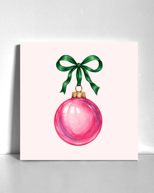 Pink Ornament Bedazzle Canvas Kit