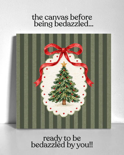 Traditional Christmas Tree Bedazzle Canvas Kit