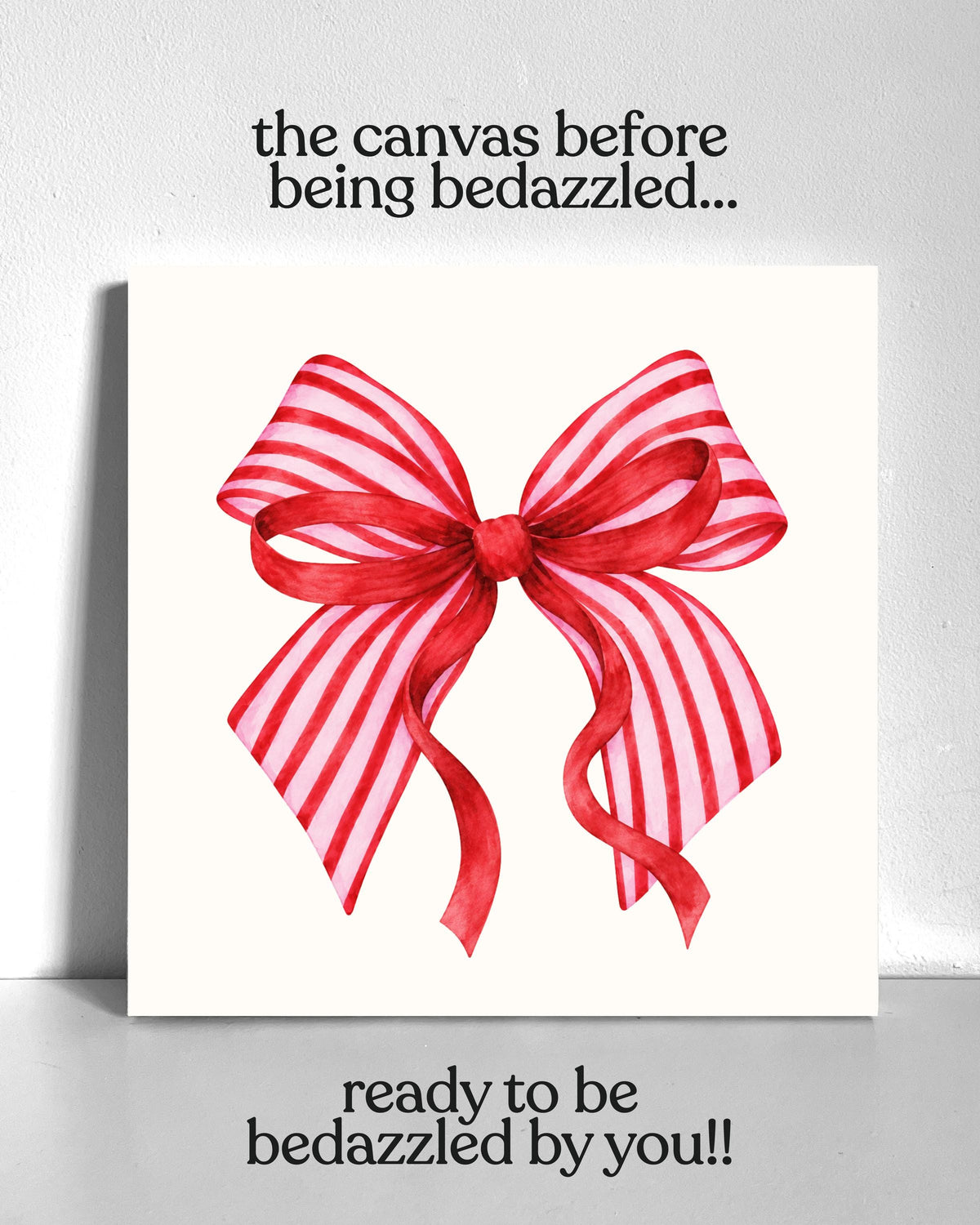 Aesthetic Bow Bedazzle Canvas Kit