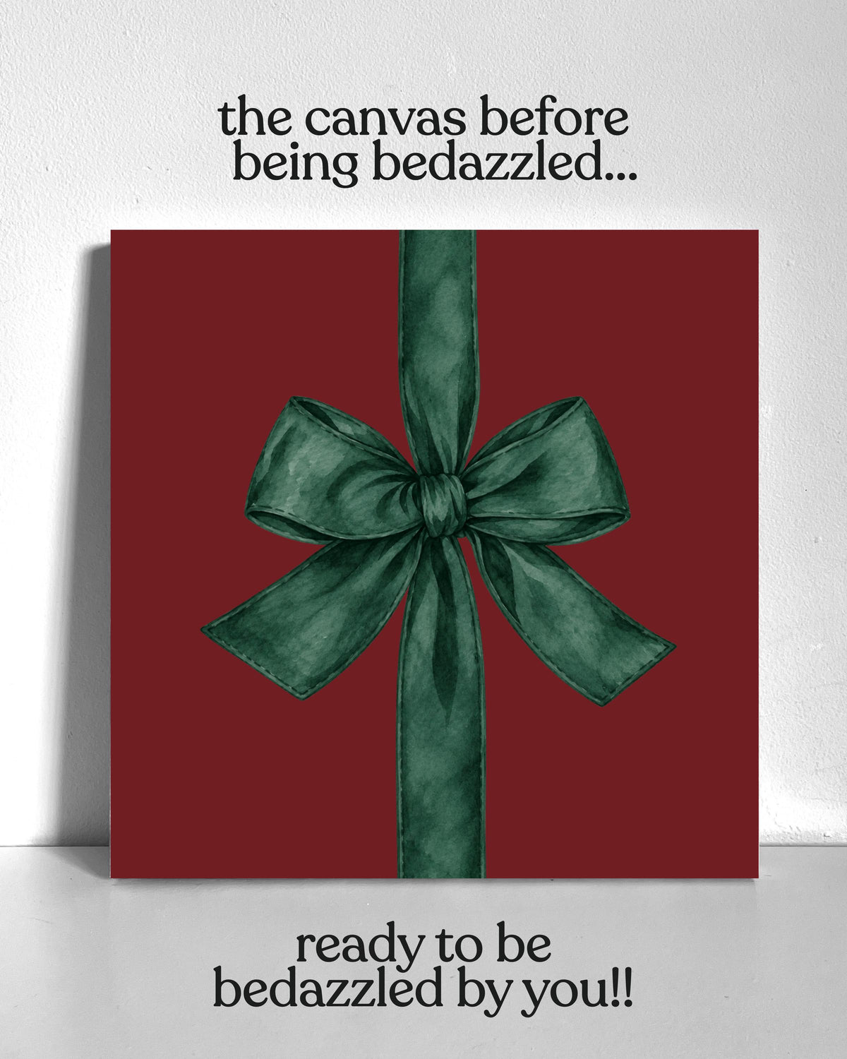 Green Gift Bedazzle Canvas Kit