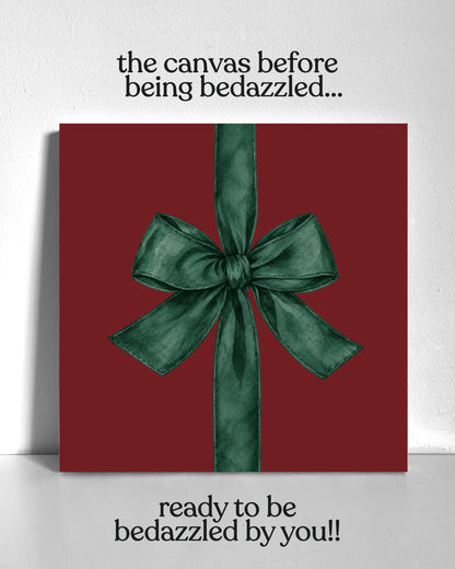 Green Gift Bedazzle Canvas Kit