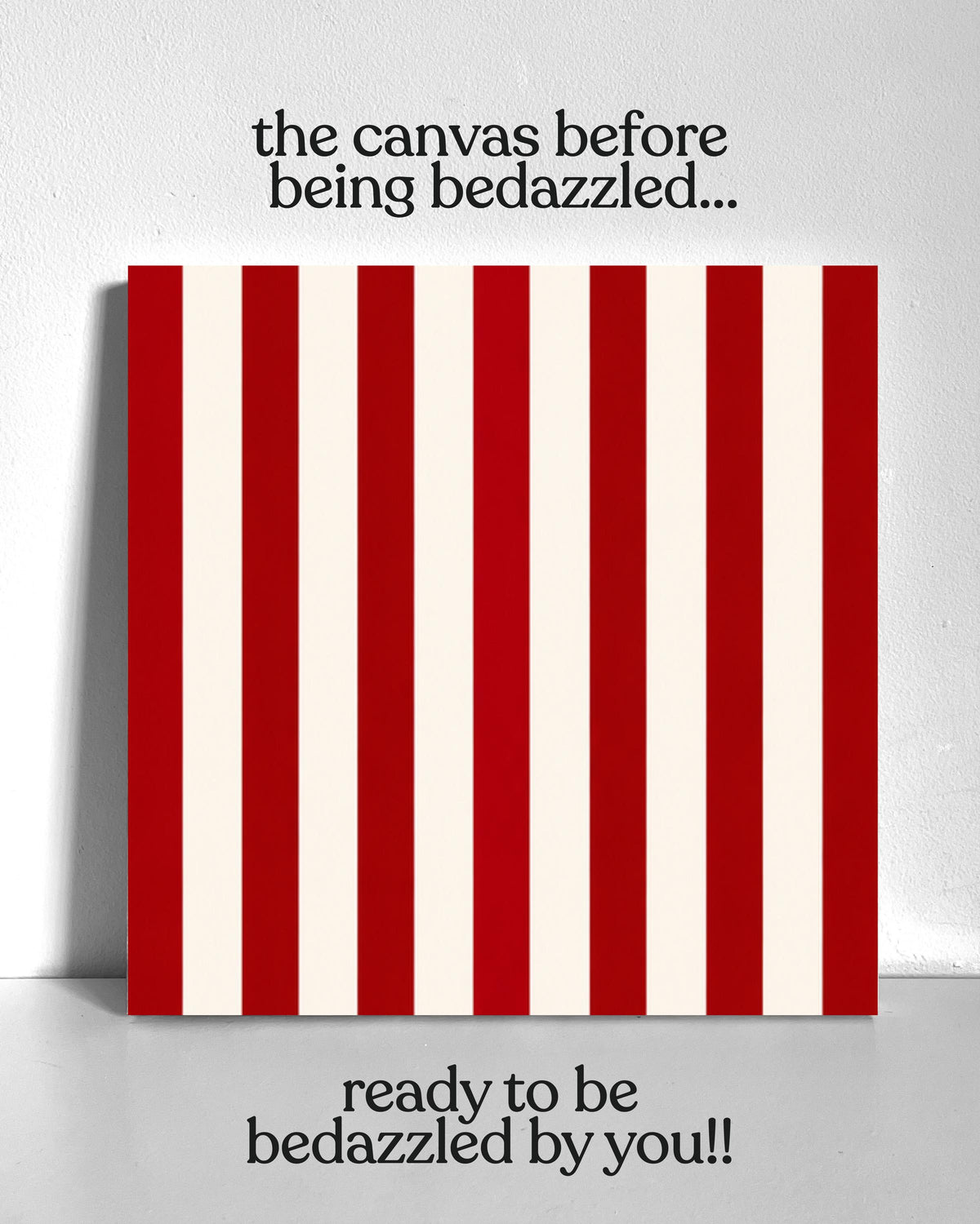 Red Stripes Bedazzle Canvas Kit