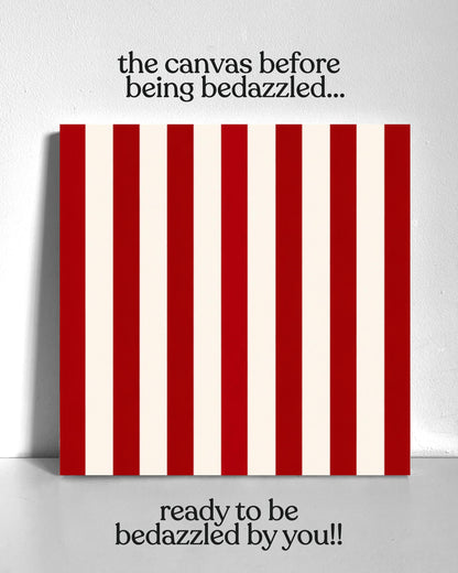 Red Stripes Bedazzle Canvas Kit