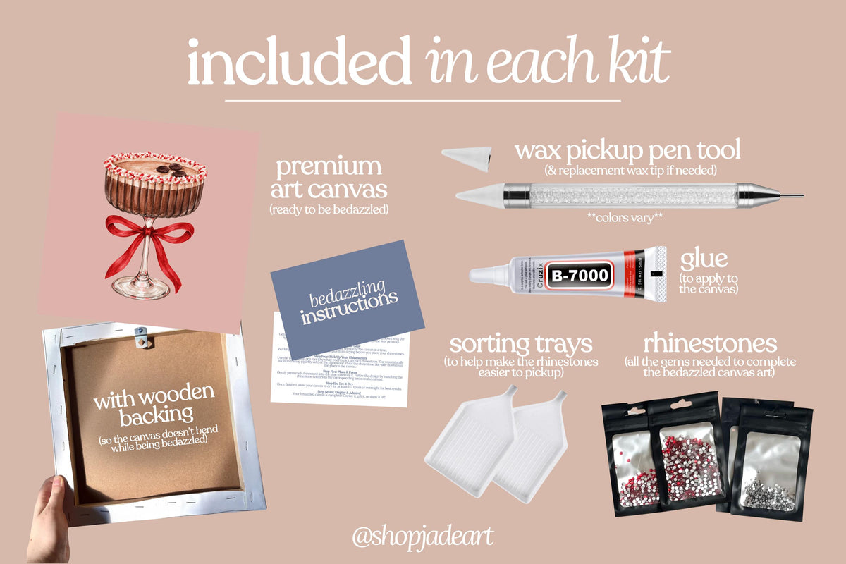 Holiday Mocktail Bedazzle Canvas Kit