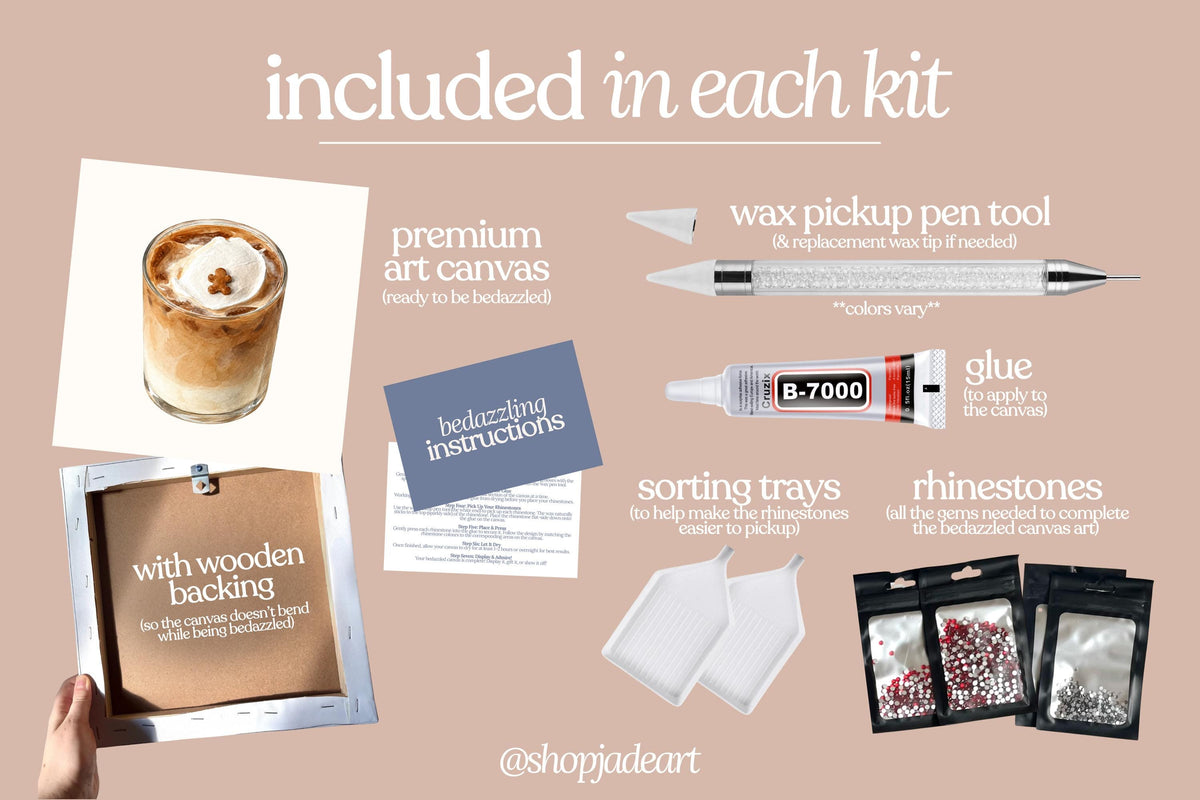 Iced Gingerbread Latte Bedazzle Canvas Kit