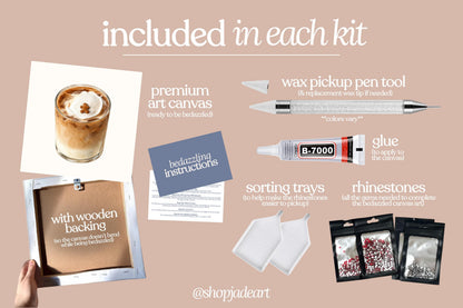Iced Gingerbread Latte Bedazzle Canvas Kit