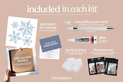 Snowflakes Bedazzle Canvas Kit